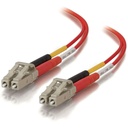 C2G-3m LC-LC 50/125 OM2 Duplex Multimode Fiber Optic Cable (Plenum-Rated) - Red