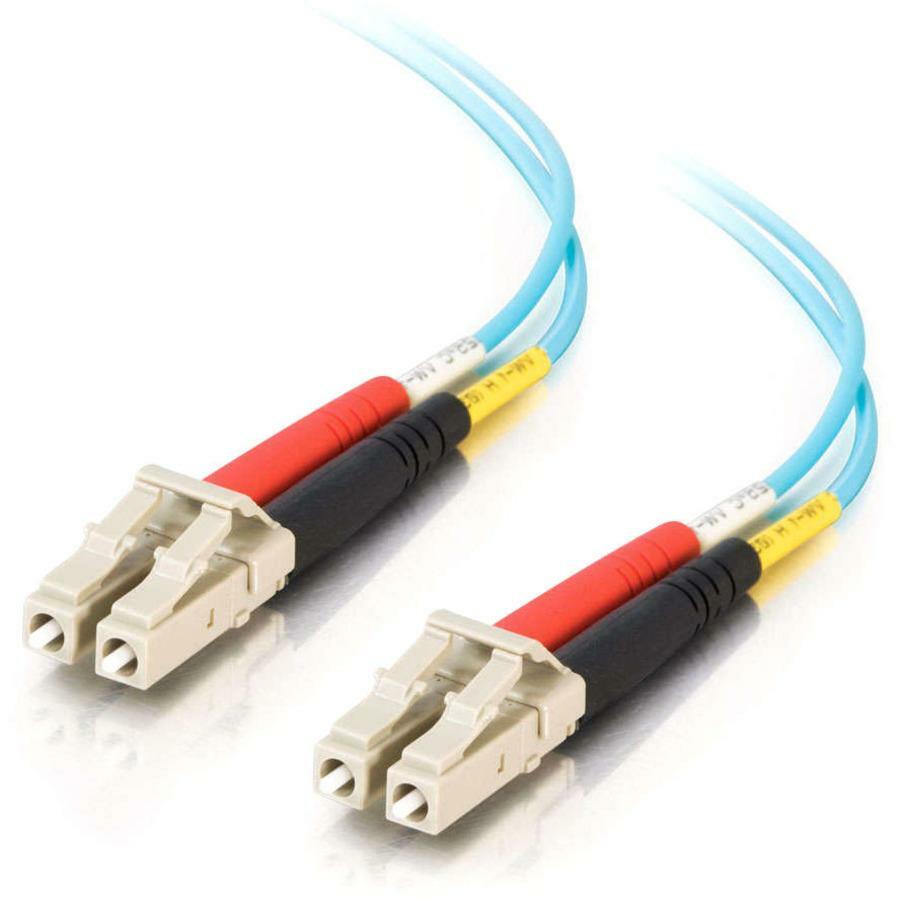 C2G-1m LC-LC 10Gb 50/125 OM3 Duplex Multimode PVC Fiber Optic Cable (LSZH) - Aqua