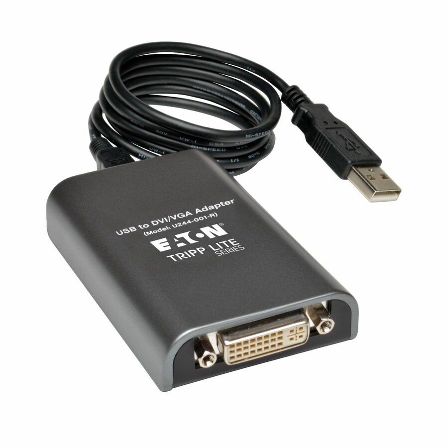 Eaton Tripp Lite Series USB 2.0 to DVI/VGA External Multi-Monitor Video Card, 128 MB SDRAM, 1920 x 1080 (1080p) @ 60 Hz