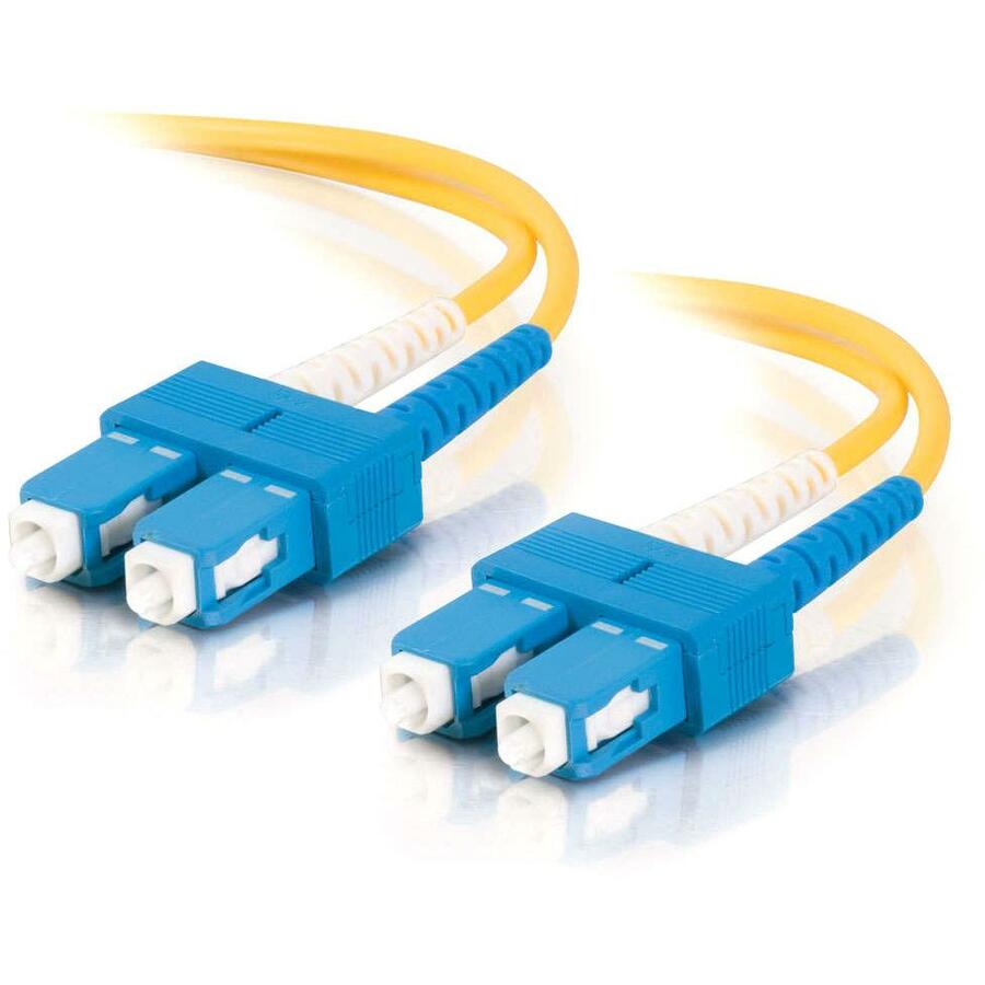 C2G-2m SC-SC 9/125 OS1 Duplex Singlemode Fiber Optic Cable (Plenum-Rated) - Yellow