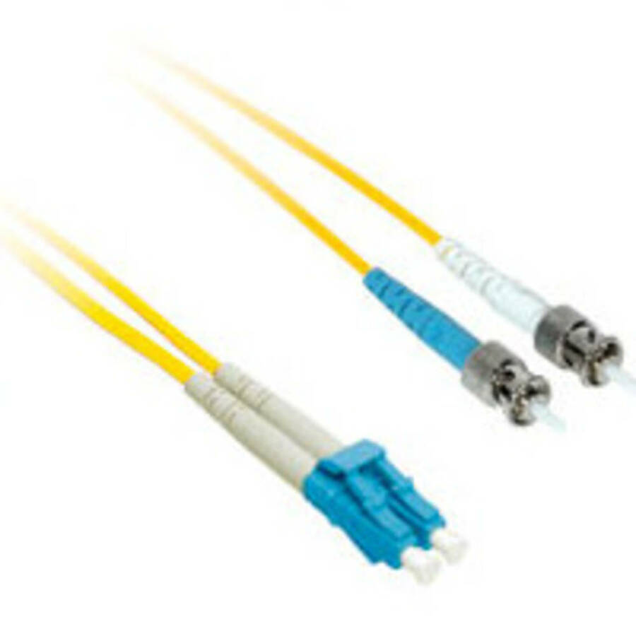 C2G-3m LC-ST 9/125 OS1 Duplex Singlemode Fiber Optic Cable (Plenum-Rated) - Yellow