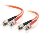 C2G-1m ST-ST 62.5/125 OM1 Duplex Multimode PVC Fiber Optic Cable (LSZH) - Orange