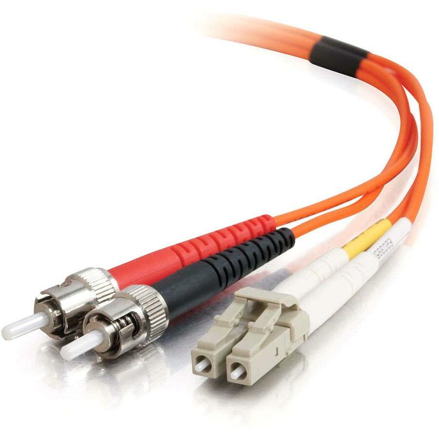 C2G-10m LC-ST 62.5/125 OM1 Duplex Multimode Fiber Optic Cable (Plenum-Rated) - Orange