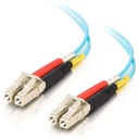C2G-10m LC-LC 10Gb 50/125 OM3 Duplex Multimode PVC Fiber Optic Cable (LSZH) - Aqua