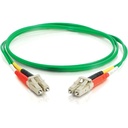 C2G-1m LC-LC 62.5/125 OM1 Duplex Multimode PVC Fiber Optic Cable - Green