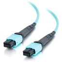 C2G 50m MTP 10Gb 50/125 OM3 Multimode Fiber Optic Cable (Plenum-Rated) - Aqua
