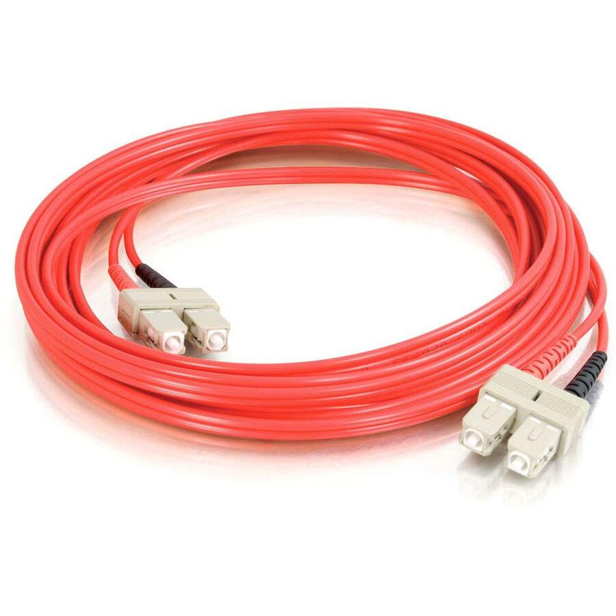 C2G-3m SC-SC 62.5/125 OM1 Duplex Multimode PVC Fiber Optic Cable - Red