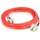 C2G-3m SC-SC 62.5/125 OM1 Duplex Multimode PVC Fiber Optic Cable - Red