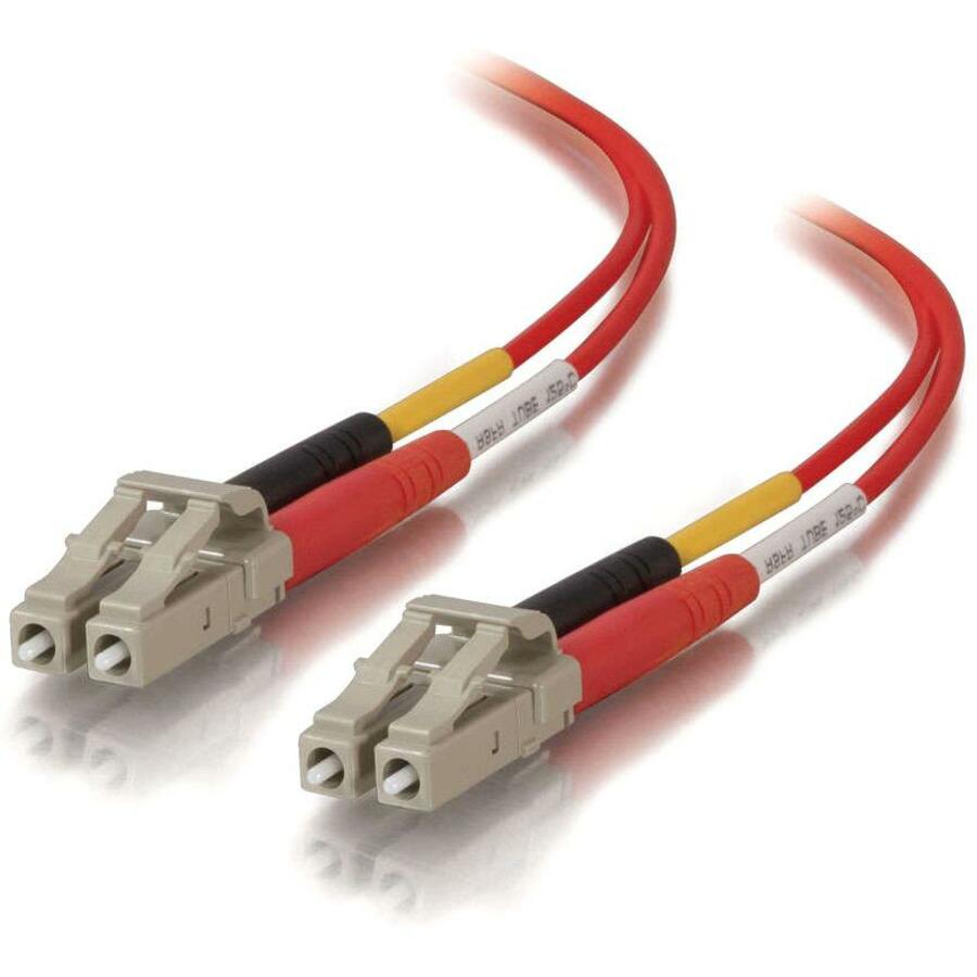 C2G-5m LC-LC 50/125 OM2 Duplex Multimode PVC Fiber Optic Cable - Red