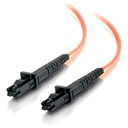C2G-3m MTRJ-MTRJ 62.5/125 OM1 Duplex Multimode PVC Fiber Optic Cable - Orange