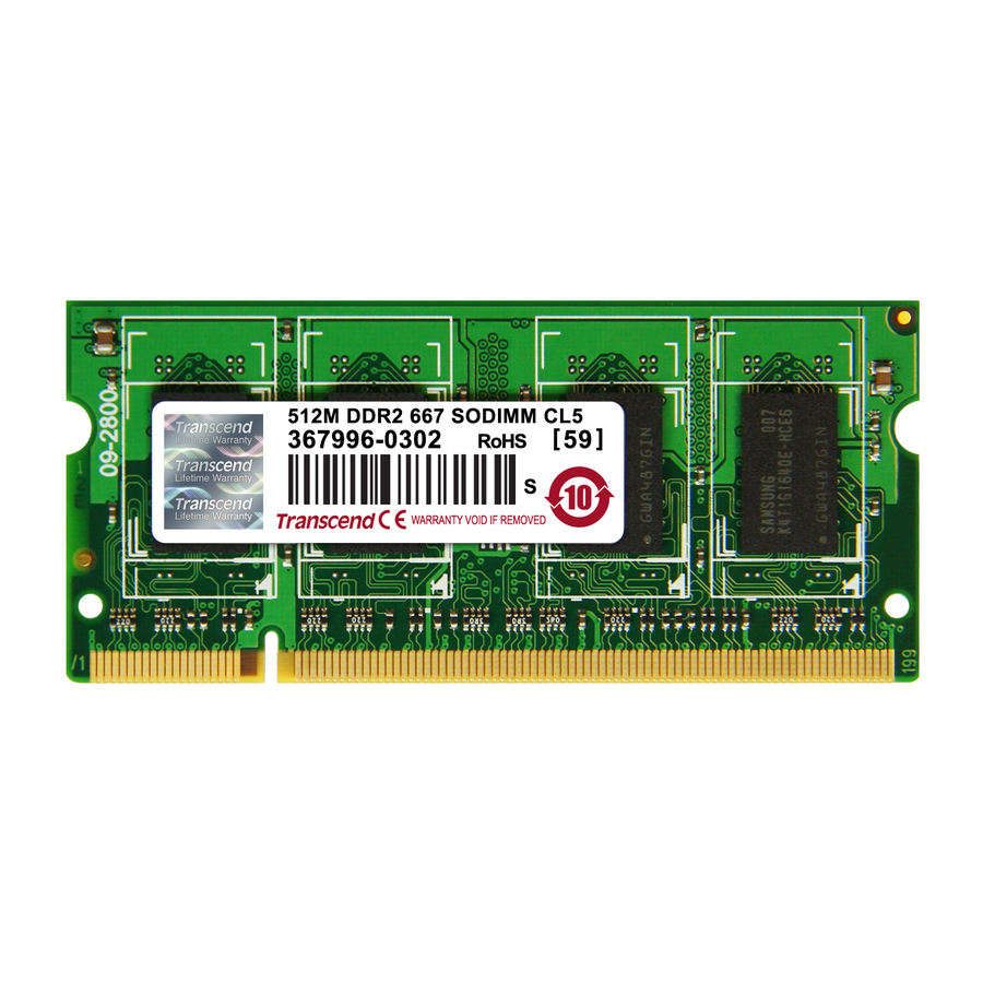 Transcend 512MB DDR2 SDRAM Memory Module