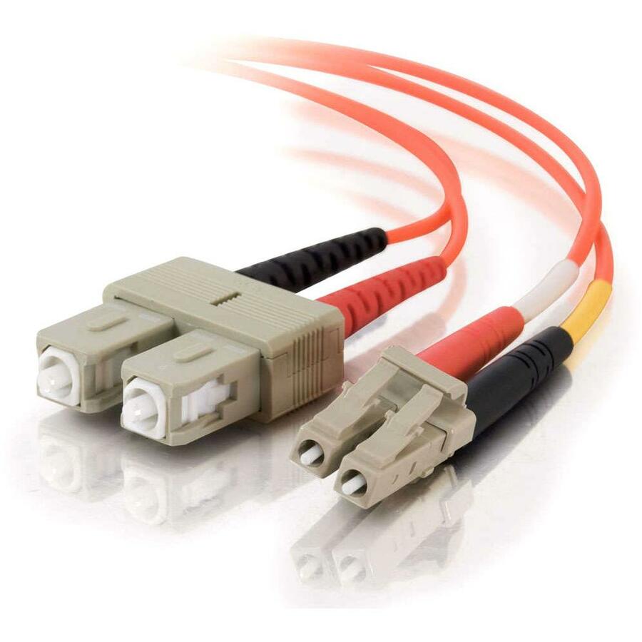 C2G 20m LC-SC 62.5/125 Duplex Multimode OM1 Fiber Cable - Orange - 66ft