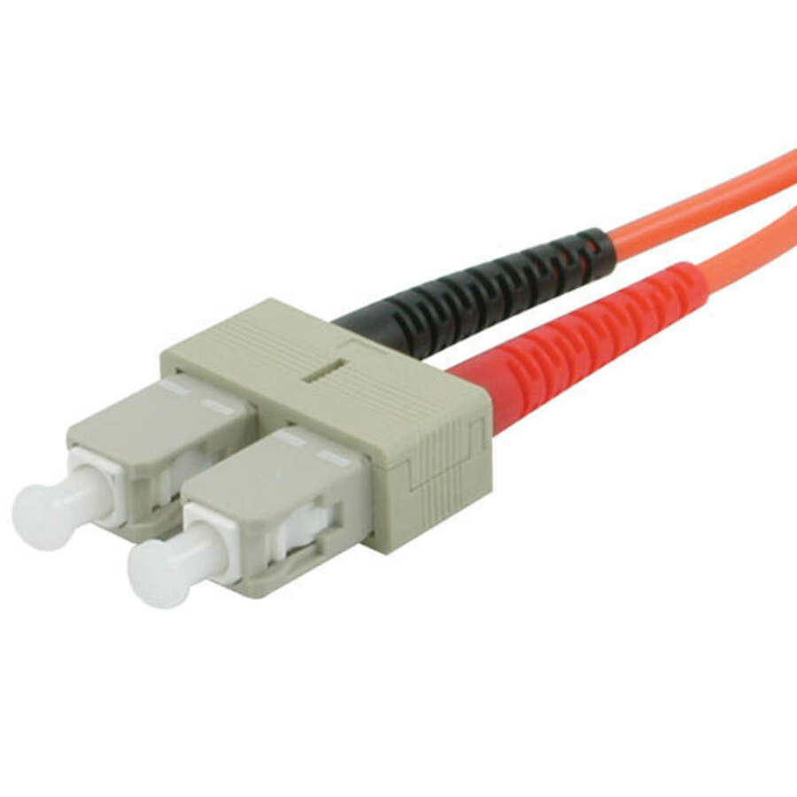 C2G 15m SC-ST 62.5/125 OM1 Duplex Multimode PVC Fiber Optic Cable - Orange