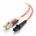 C2G 9.8ft (3m) MTRJ-LC 62.5/125 OM1 Duplex Multimode PVC Fiber Optic Cable - Orange
