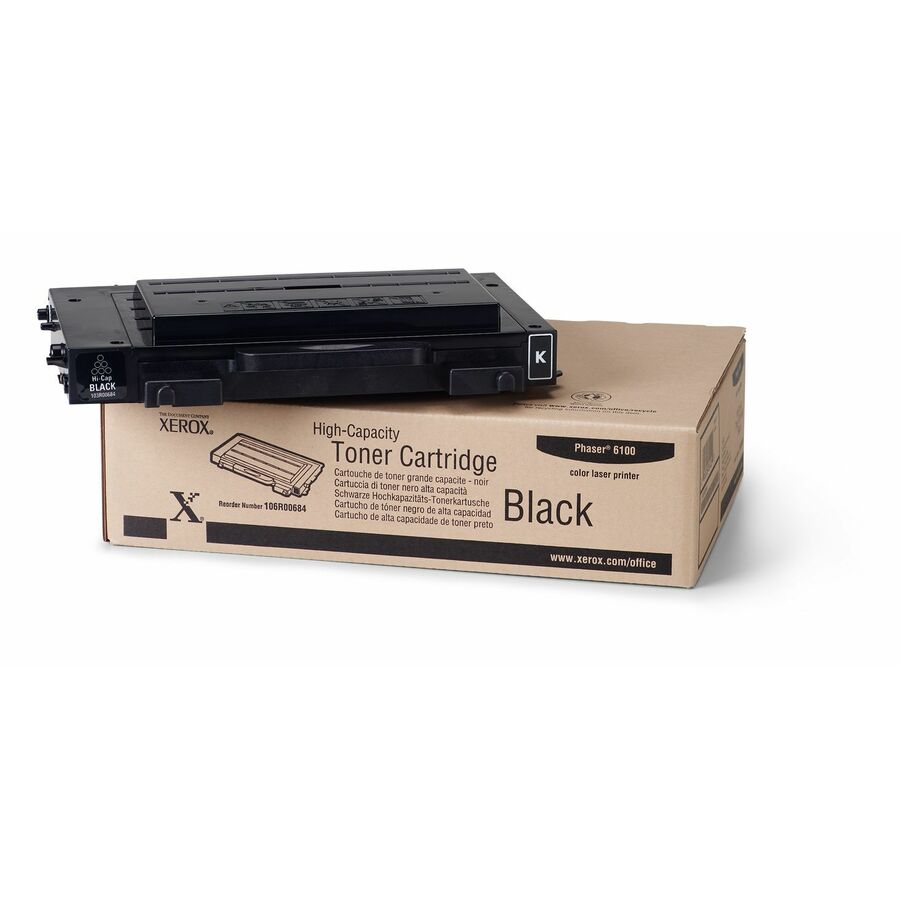 Xerox Genuine Phaser™ 6100 Black High capacity Toner Cartridge (7000 Pages) - 106R00684