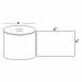 Wasp 4.0" x 6.0" Direct Thermal labels, 4 rolls, 1000 per roll, 8" OD