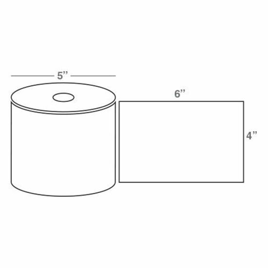 Wasp 4.0" x 6.0" TT labels, 4 rolls, 450 per roll, 5" OD