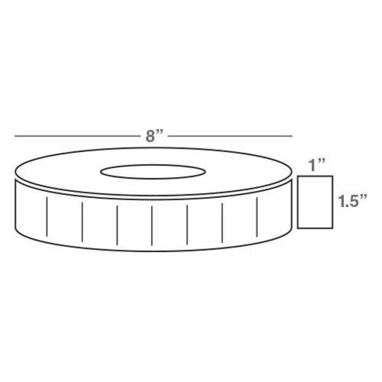 Wasp 1.5" x 1.0" TT labels, 4 rolls, 5560 per roll, 8" OD
