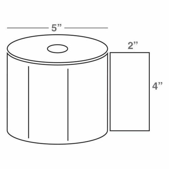 Wasp 4.0" x 2.0" TT labels, 12 rolls, 1250 per roll, 5" OD
