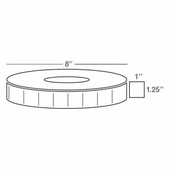 Wasp 1.25" x 1.0" Direct Thermal labels, 4 rolls, 5560 per roll, 8" OD