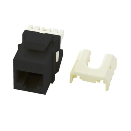 On-Q Quick Connect Cat 6 RJ45 Keystone Insert, Black (M10)