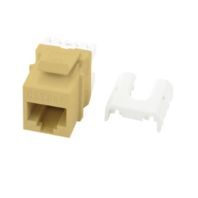 On-Q Quick Connect Cat 5e RJ45 Keystone Insert, Ivory (M10)