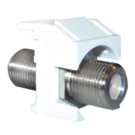 On-Q Recessed F-Connector Keystone Insert, White