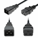 AddOn 6ft C20 Male to C19 Female Industrial Grade 14 AWG 250V at 15A PVC SJT (Service Junior Thermoplastic) Black Power Cable