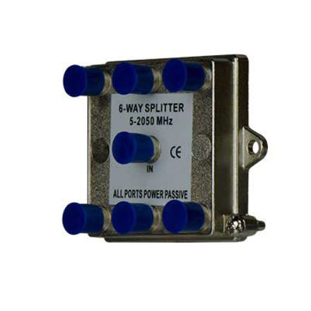 On-Q 6-Way Vertical Coax Splitter, 2 GHz