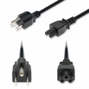 AddOn 10ft NEMA 5-15P Male to C5 Female Standard Commercial 18 AWG 125V at 10A PVC SJT (Service Junior Thermoplastic) Black Power Cable