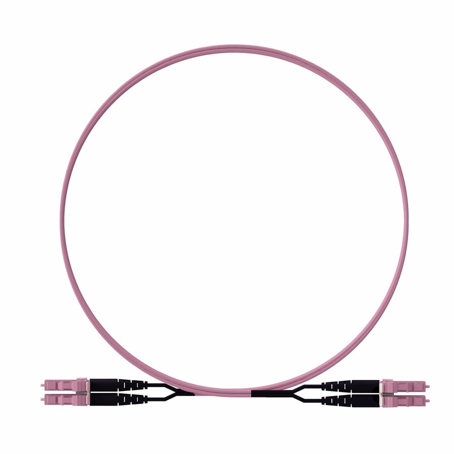 Panduit OM4+ 2f 1.6mm PC OFNP LC Key J / LC Dup Std Polarity Ult IL RO Jacket 3m