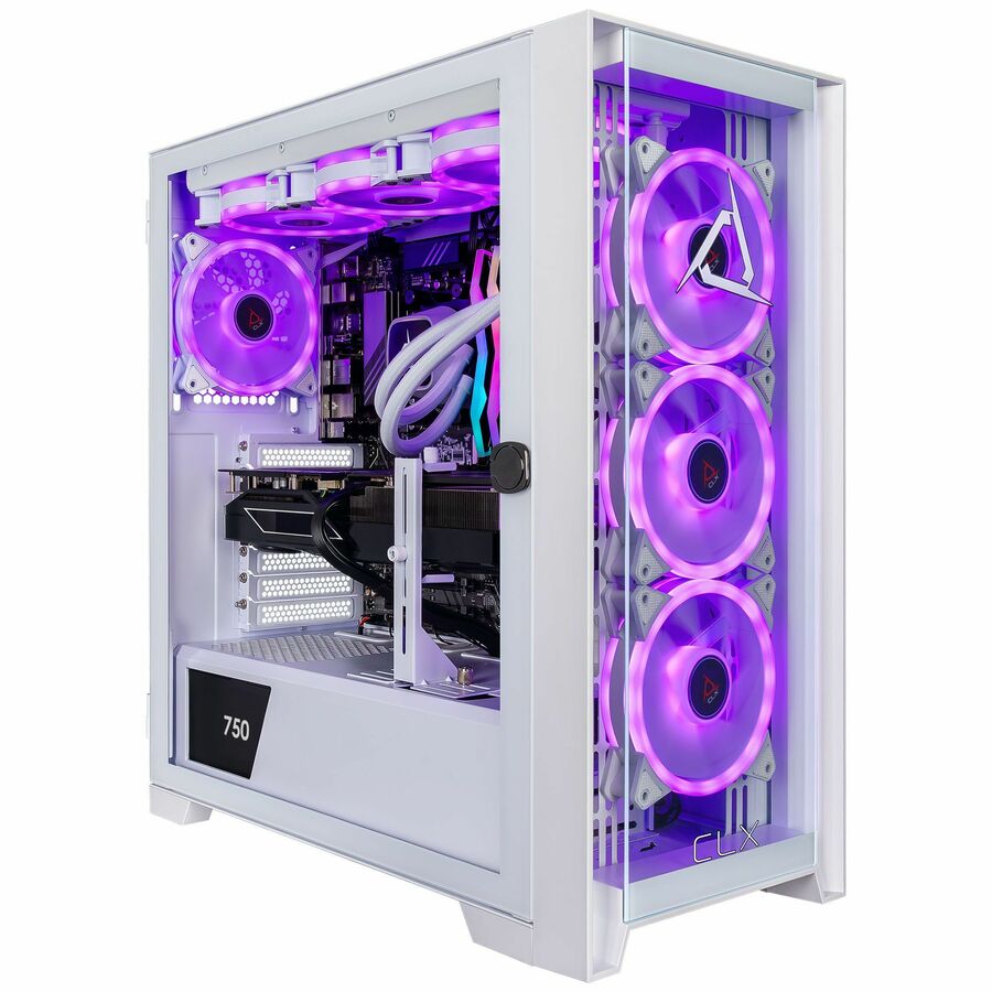 CLX SET TGMSETRXU5301WM Gaming Desktop Computer - AMD Ryzen 9 9900X - 32 GB - 2 TB SSD - Mid-tower - White