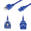 AddOn 3ft NEMA 5-15P Male to C13 Female Standard Commercial 18 AWG 125V at 10A PVC SJT (Service Junior Thermoplastic) Blue Power Cable