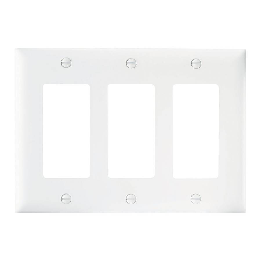 Pass & Seymour Trademaster 3-Gang Decorator Wall Plate, White (M15)
