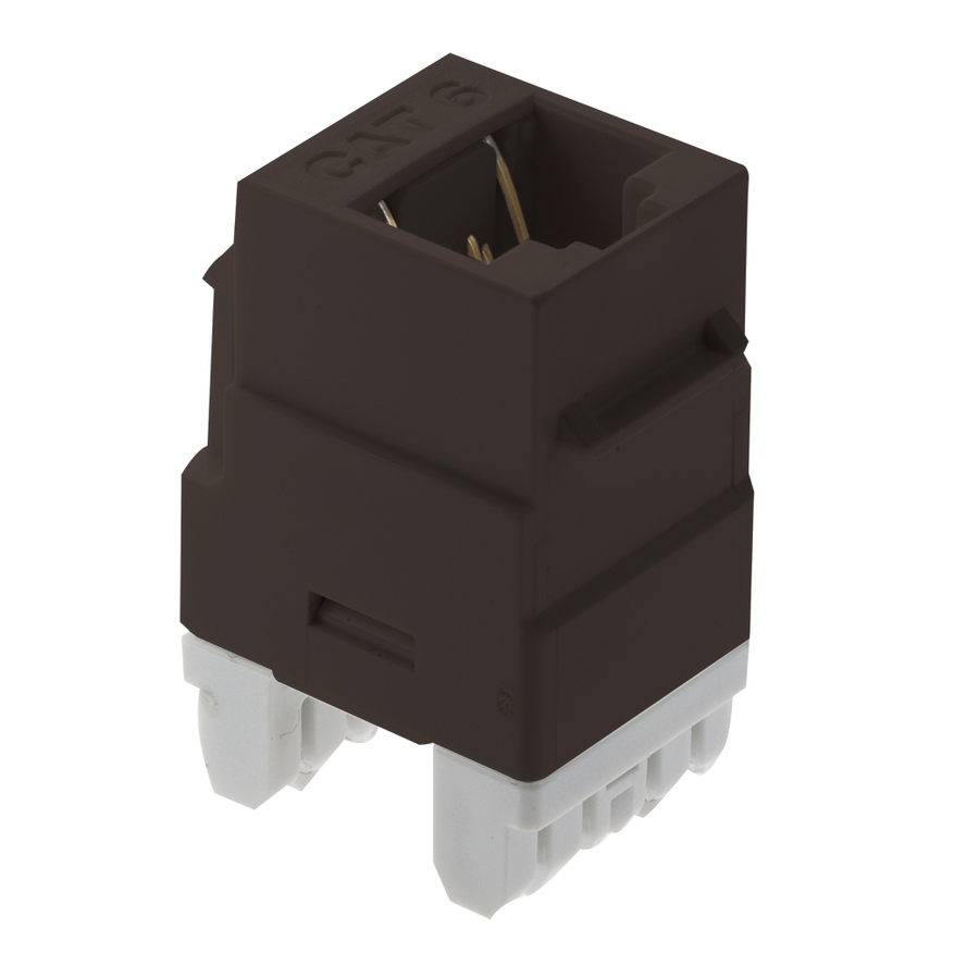 On-Q RJ45 Cat 6 Keystone Insert, Brown (M20)