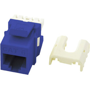 On-Q Quick Connect Cat 6 RJ45 Keystone Insert, Blue (M10)