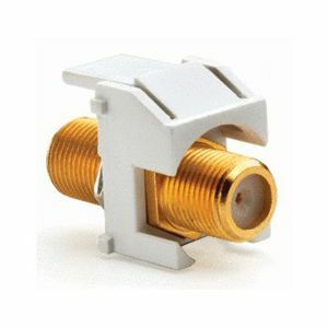 On-Q Recessed Gold F-Connector, White (M20)