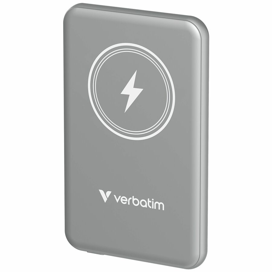 Verbatim Charge 'n' Go Magnetic Wireless Power Bank 5000 mAh - Grey