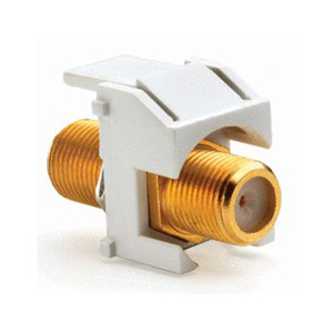 On-Q Recessed Gold F-Connector, Black (M20)