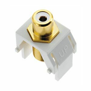 On-Q White RCA to F-Connector Keystone Insert, White (M20)