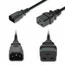 AddOn 8ft C14 Male to C19 Female Industrial Grade 14 AWG 250V at 15A PVC SJT (Service Junior Thermoplastic) Black Power Cable