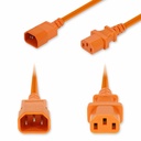 AddOn 10ft C14 Male to C13 Female Standard Commercial 18 AWG 250V at 10A PVC SJT (Service Junior Thermoplastic) Orange Power Cable