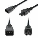 AddOn 10ft C14 Male to C5 Female Standard Commercial 18 AWG 250V at 10A PVC SJT (Service Junior Thermoplastic) Black Power Cable