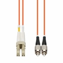 AddOn 2m LC to FC Orange OM1 Duplex OFNR (Riser-Rated) MMF Fiber Patch Cable