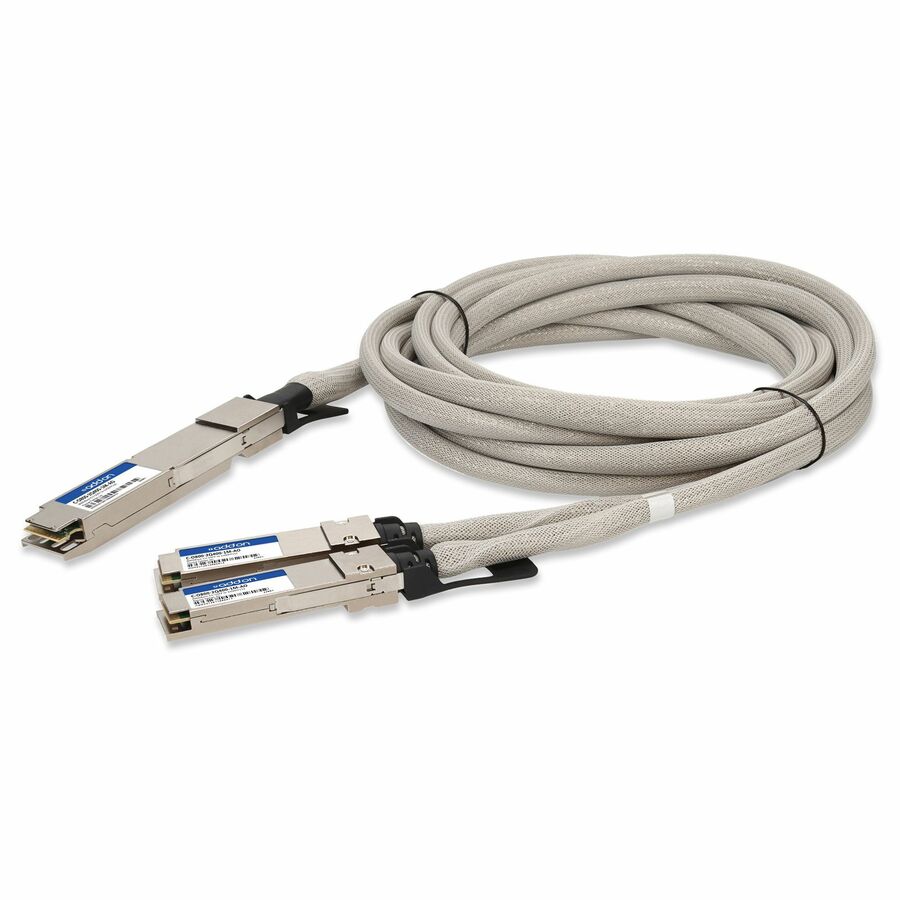 AddOn Arista Networks C-O800-2Q400-1M Compatible TAA 800GBase-CU OSFP to 2xQSFP112 Direct Attach Cable (Passive Twinax, 1m)