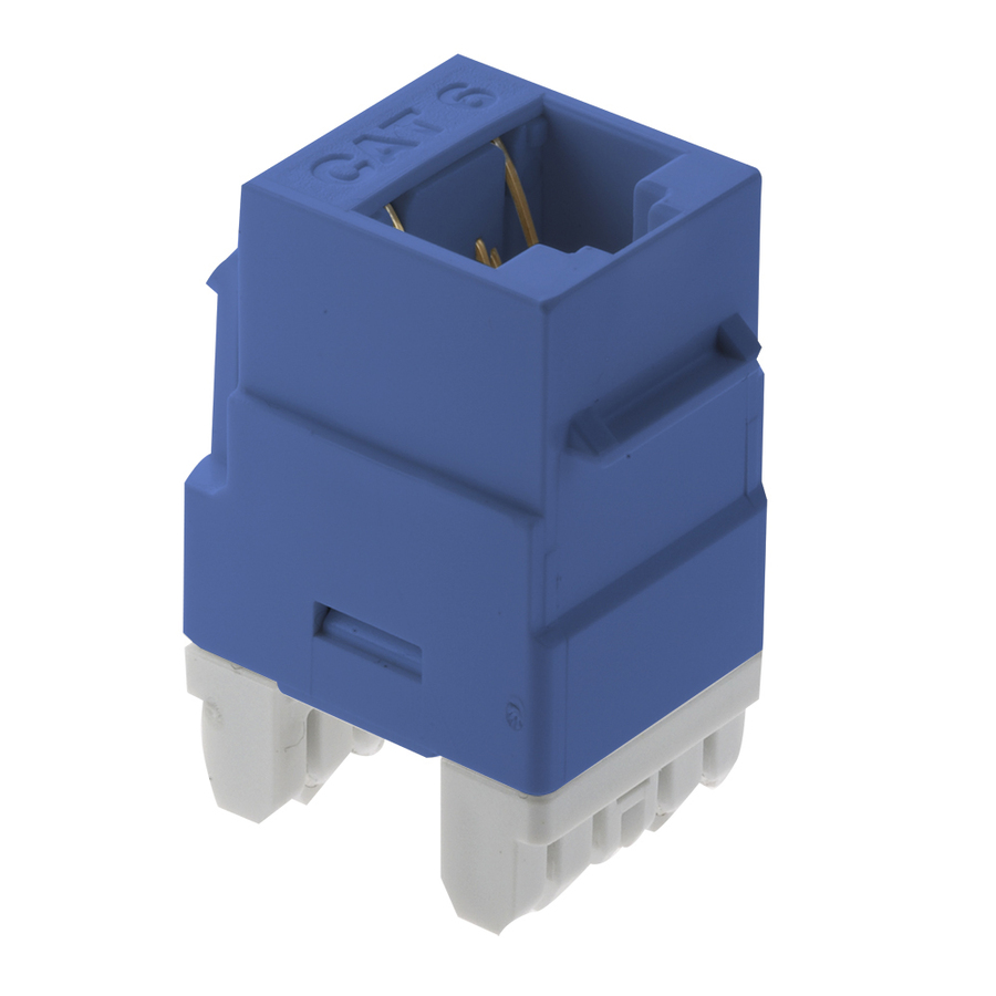 On-Q RJ45 Cat 6 Keystone Insert, Blue (M20)