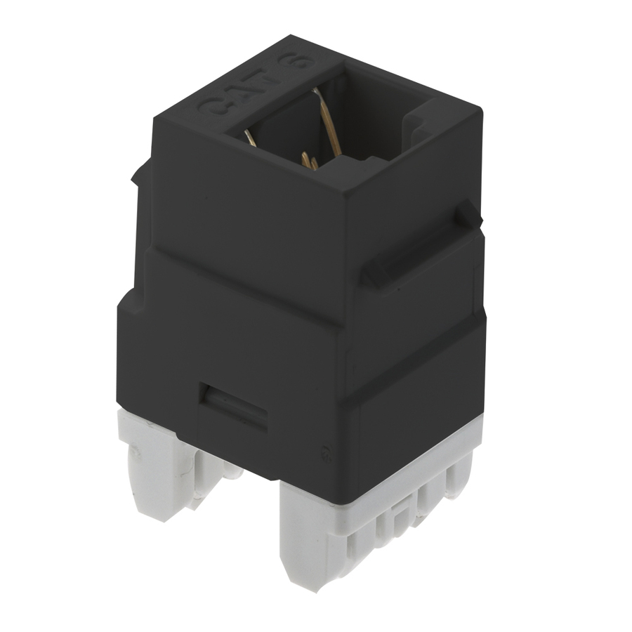 On-Q RJ45 Cat 6 Keystone Insert, Black (M20)