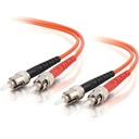 C2G 5m ST-ST 50/125 OM2 Duplex Multimode PVC Fiber Optic Cable (USA-Made) - Orange