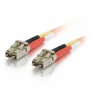 C2G 3.3ft (1m) LC-LC 50/125 OM2 Duplex Multimode PVC Fiber Optic Cable - Orange