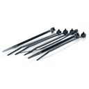 C2G 190mm Releasable Cable Ties - Black - 100Pk